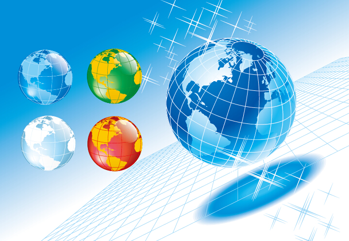 th creative background set vector 01 tech with earth creative background set vector 01