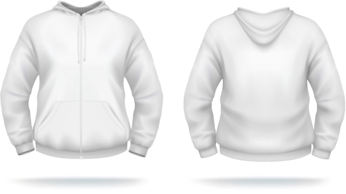 White T shirts template vector set 05