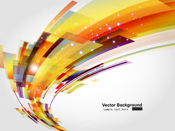 Abstract Luminous Dynamic background free vector 01