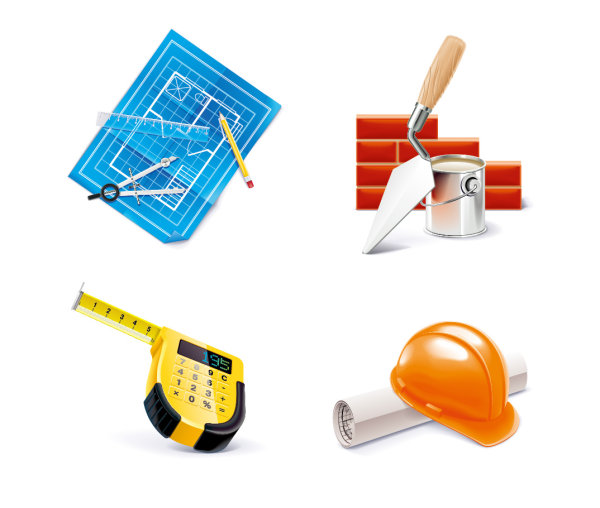 Set vector Architectural tools