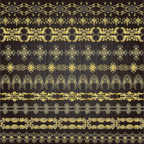 free vector Golden Lacy Pattern 01