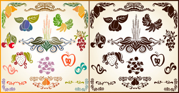 color Decorative pattern free vector 01
