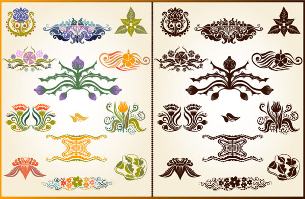color Decorative pattern free vector 03