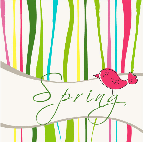 cute Birds background vector 01