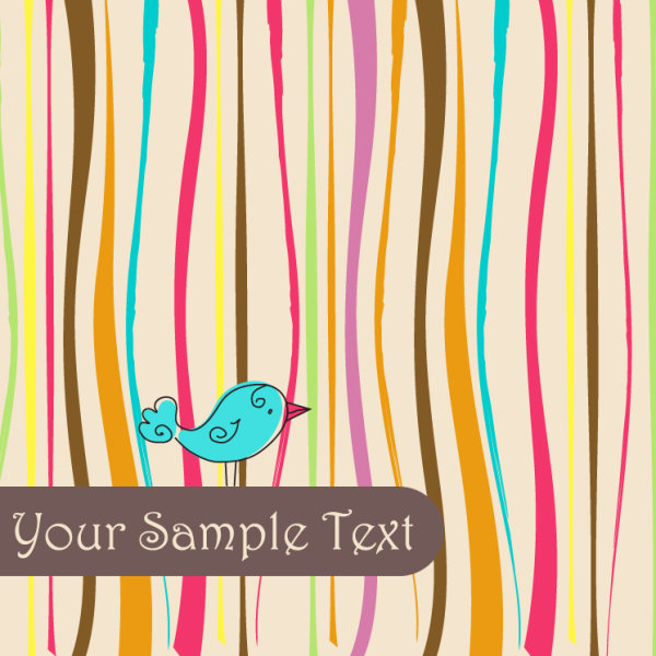 cute Birds background vector 02