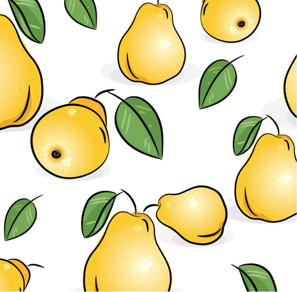 Set of Various vivid fruits vector 01