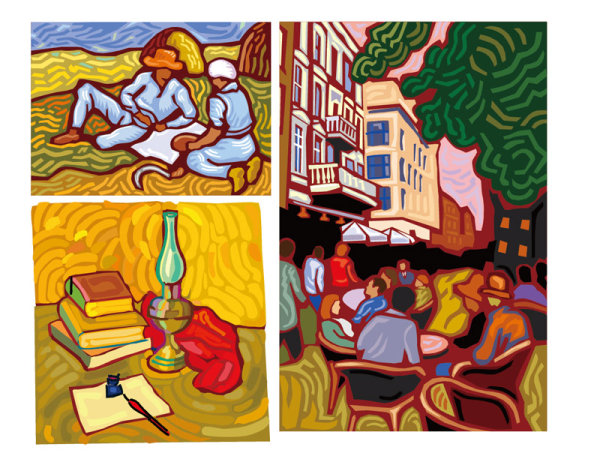 Van Gogh Works vector set