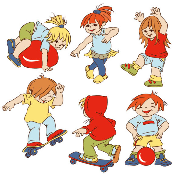 Happy childhood design vector set 03