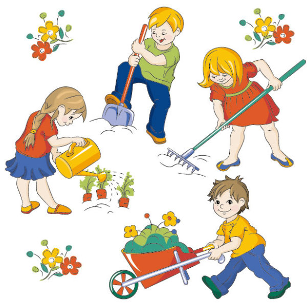 Happy childhood design vector set 05