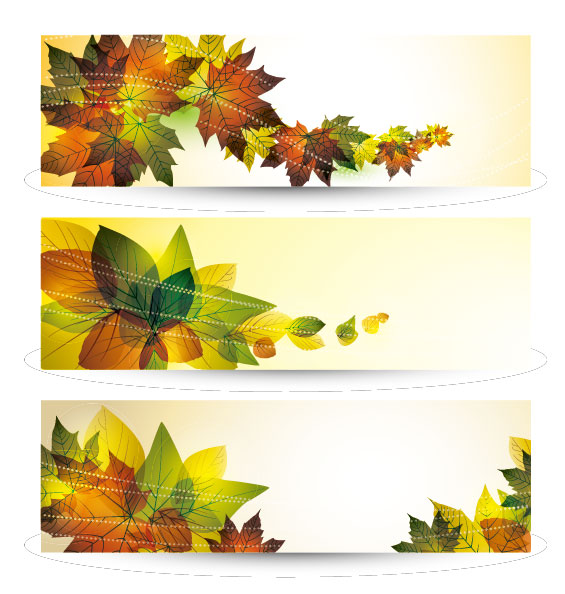 leaves leave bright banner 