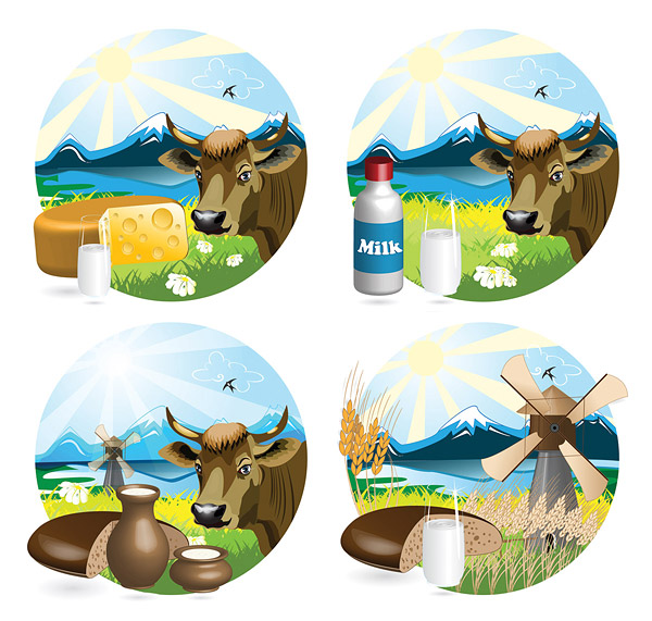 Style milk vector Graphic