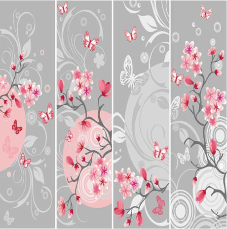 foliage flowers decorative pattern background shading 