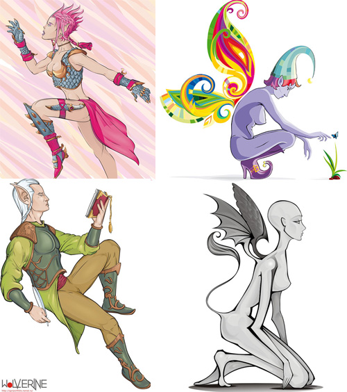 Elf character style Vector