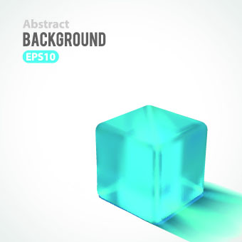Shapes 3D glass background vector 01