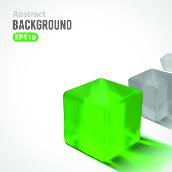 Shapes 3D glass background vector 03