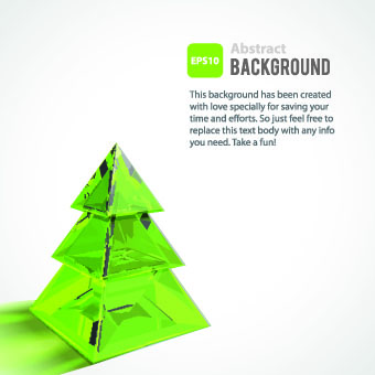 Shapes 3D glass background vector 05