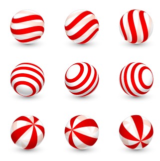 Abstract colored spherical logos design vector 01