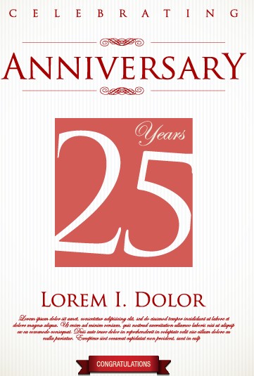 Creative anniversary celebrating poster design vector 01
