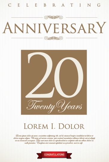 Creative anniversary celebrating poster design vector 03