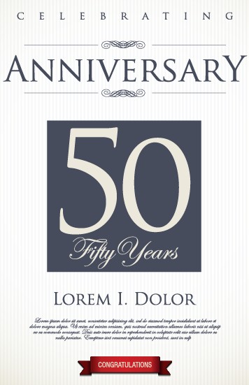 Creative anniversary celebrating poster design vector 04