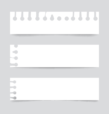 Banner with papers design vector material 01