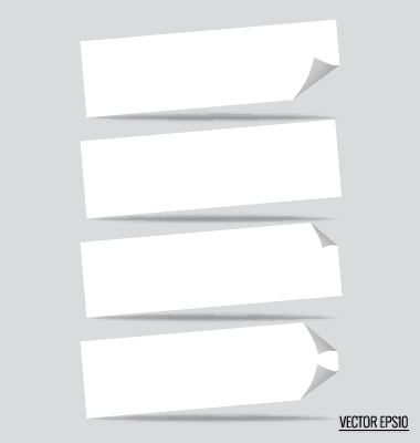 Banner with papers design vector material 02