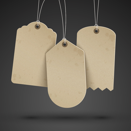 Blank tags template vector set 15
