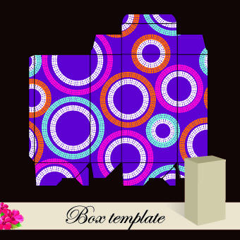 template vector template floral box 