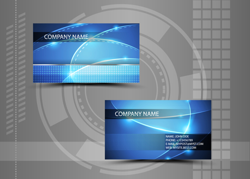 Modern style abstract business cards vector 01