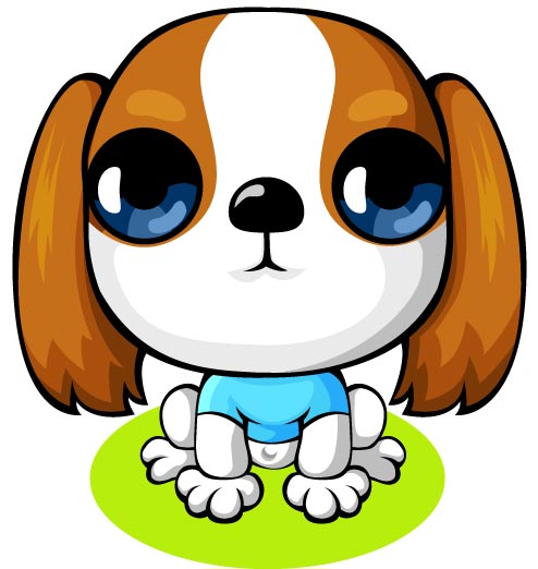 Cartoon lovely dog vector set 02