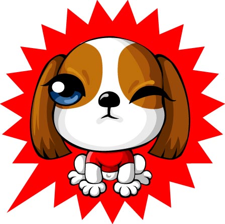 Cartoon lovely dog vector set 05