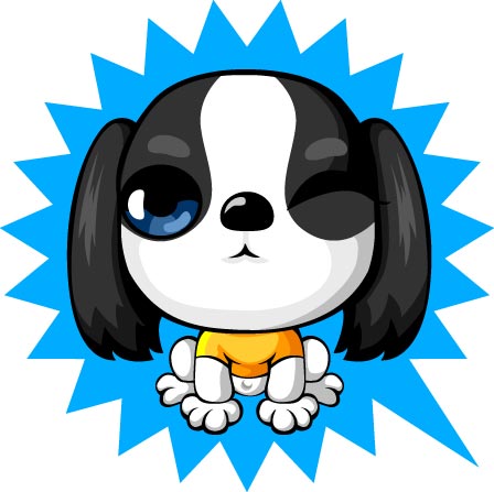 Cartoon lovely dog vector set 11