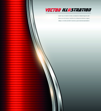 Dynamic chrome vector background graphics 04
