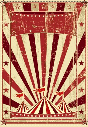 Vintage circus background vector graphic 03
