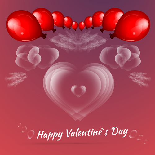 valentine balloons balloon background vector background 