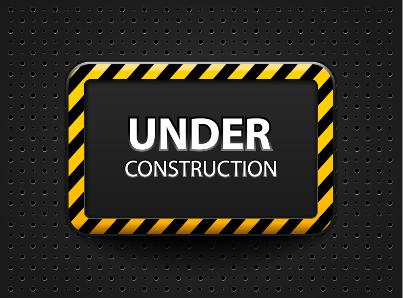 Construction warning sign vectors background 05