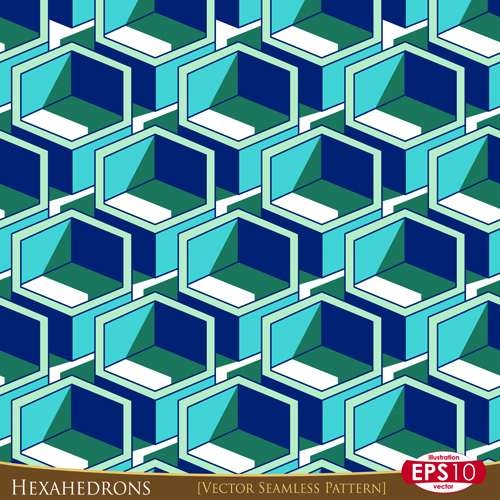 seamless pattern vector hexahedron creative 