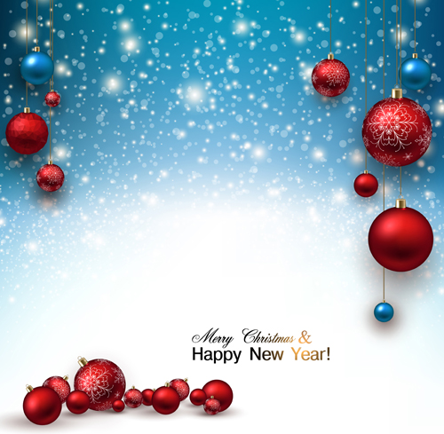 Elegant christmas and new year art background