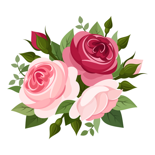 Download Elegant flowers bouquet vector 03 - WeLoveSoLo