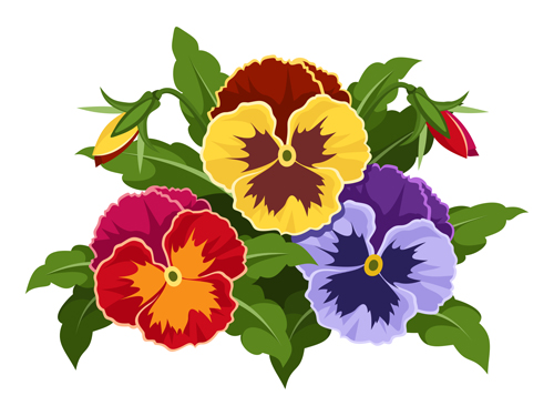 Elegant flowers bouquet vector 05