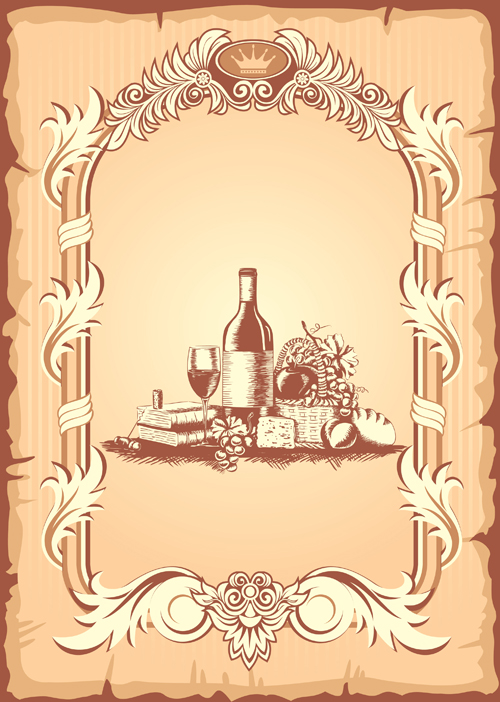 wine restaurant menu elegant 