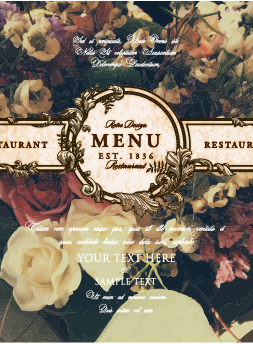 Vintage Style restaurant flower cover 