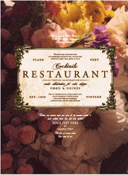 Vintage Style restaurant flower cover 