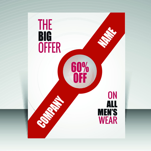 Flyer and cover brochure with magazine vector illustration 04