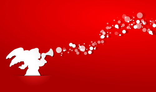 Girl blowing bubbles vector background