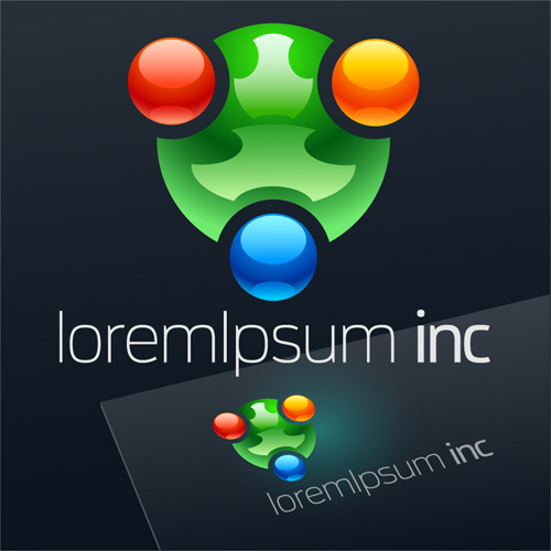 Huge collection of company logos creative vector 18