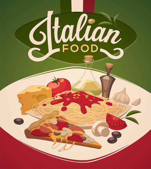 International Cuisine publicize template vector 01