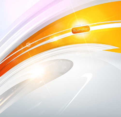 Sparkling Orange backgrounds vector graphics 01