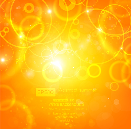 Sparkling Orange backgrounds vector graphics 05