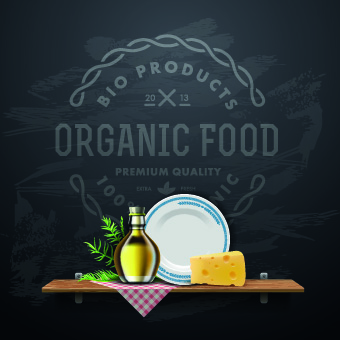 Vector Organic food backgorunds 01
